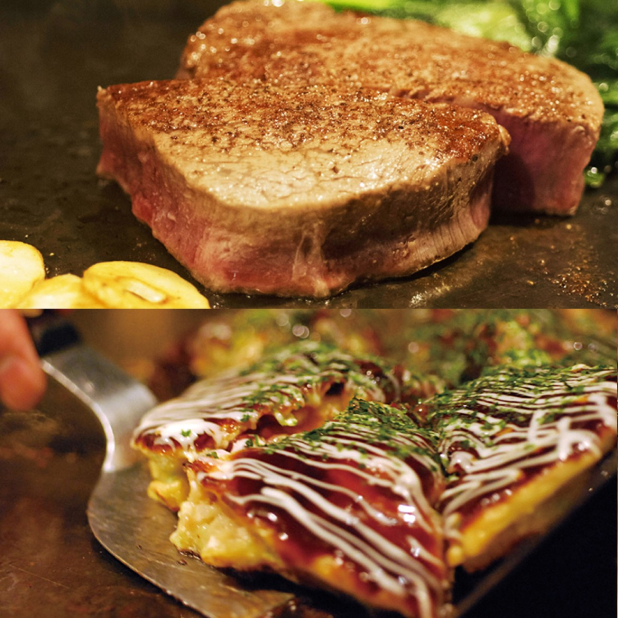 OSAKAきっちん。東急プラザ渋谷店【特選牛ステーキを堪能】新鮮な旬野菜やホタテバターも!渋谷駅すぐの上質な鉄板焼き店で味わう全11皿の贅沢ディナープラン